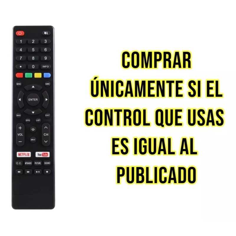 Control Compatible Con Atvio At-u58s840 Smart Tv Directo