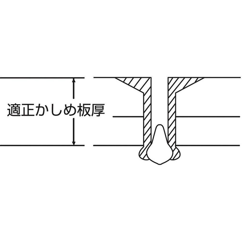 Lobtex NSA44KMP Blind Rivet Countersunk Head Eco Pack Aluminum/Steel 4-4