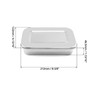 QWORK Stainless Steel Instrument Storage Trays, 2 Pack with Lid,