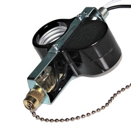 Ceiling Fan Switch ZE-310D Light Socket Pull Chain Switch, Compatible with Hunter Fan , Ceiling Fan Lamp Light, Lamp Holder E95014