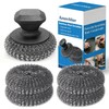 5-Pack Steel Wool Scrubber, Stainless Steel Scrubber Wire Sponge Pads