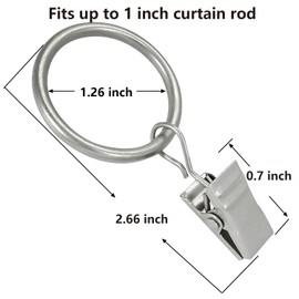 Curtain Rods 48-84 Inch with Rings, 93-inch Rod Adjustable Length Heavy Duty Diameter 7/8 inch, Decorative Finials, Silver