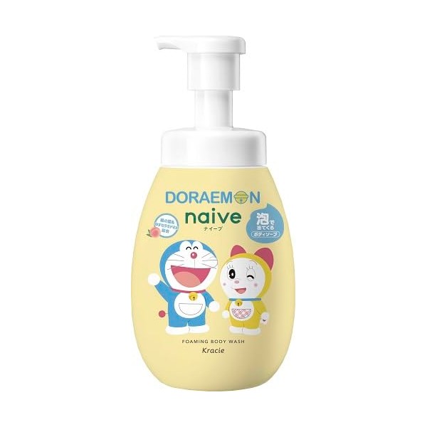 Kracie Naive Foam Body Soap, Doraemon, 20.3 fl oz (600