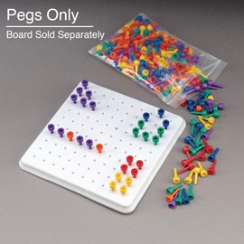 Sammons Preston Multi-Colored Beaded Pegs, 300 Multi-Colored Pegs, Cognitive Exercise Game for Training Coordination, Perception, and Motor Sensory Control, Ideal for Young Children
