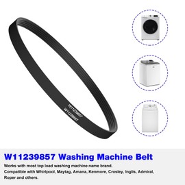 W11239857 W10808317 Washer Drive Belt Replacement Whirlpool Washer Belt Fits For Wirlpool Top Load Washer Drive Belt PS12578772 4845287 AP6333320