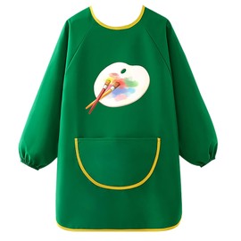 WULIQIUQIU Kids Art Smock Long Sleeve Smocks Waterproof Artist Painting Apron for Children Green XL