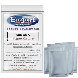 Greek Non-Dairy Yogurt Kit (culture and cheesecloth) - For Use with Soy Milk