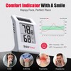 BaldrTherm 2.2'' Digital Thermometer and Hygrometer Meter, Solar-Powered Indoor Temperature