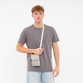 Johnny Urban Troy Chest Bag for Men and Women - Neck Pouch for Hanging - Travel Wallet with Many Card Slots - Bag for Passport & Documents, sand, Casual