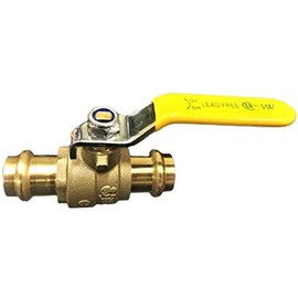 1 1/4" Propress Brass Ball Valve - Press Shut Off Ball Valve with EPDM O-ring Fit Both End For Pex Tubing - Premium Water Stop Shut Off Tool with 1 1/4” In. Connections - Pack of 1