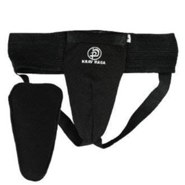 Krav Maga Black Ladies Elasticated Cotton Groin Guard W/Cup (Large)