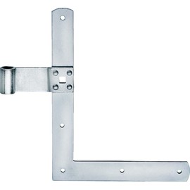 Connex DYB2901531 Window Angle Tape - 250 x 200 x 30 mm - Diameter 13 mm - Left - Galvanised / Window Shutter Angle Belt/Angle Hinge / Fitting for Windows, Gates & Doors