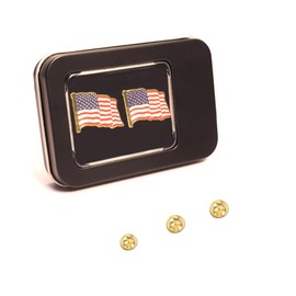 Yulinmon 2 PACK American Flag Lapel Pins, 1 Inch United State Of America Metal Brooch Pin, No Fading, No Discoloration