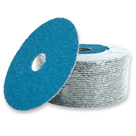 VSM 25-Pack - 4-1/2 inch 36 Grit (Coarse) - Actirox Resin Fiber Disc with Top-Size, Tear-Resistant Fiber Backing, Durable, Hand-Held Machine Compatible Sanding Discs