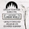 Wine Wood Signs (Medium - Wood And Metal, Save Water