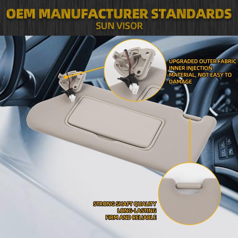 Dasbecan Left Driver Side Sun Visor Compatible with Nissan Maxima