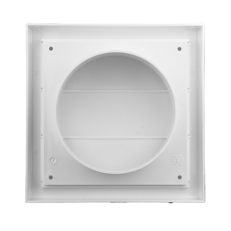 Vents 100 mm White Plastic Gravity Wall Grille with Non-Return