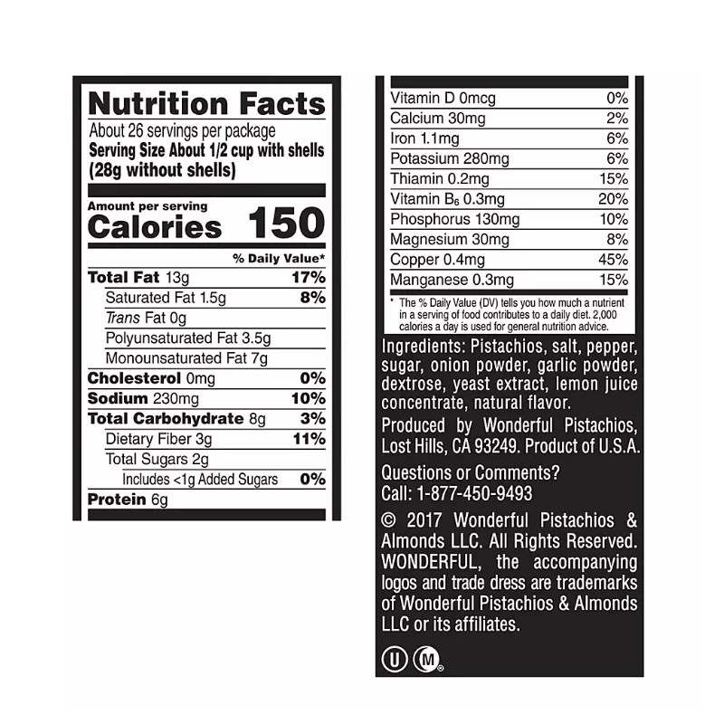 Wonderful Pistachios In Shell Salt & Pepper Flavored Nuts XL