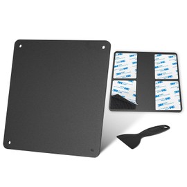 Evermotor Number Plate Holder Motorcycle 180 x 200 mm, 3 mm Aluminium Number Plate Holder Motorcycle Number Plate Holder, Universal Rear Motorcycle Number Plate for Motorcycle, Scooter, ATV or Scooter