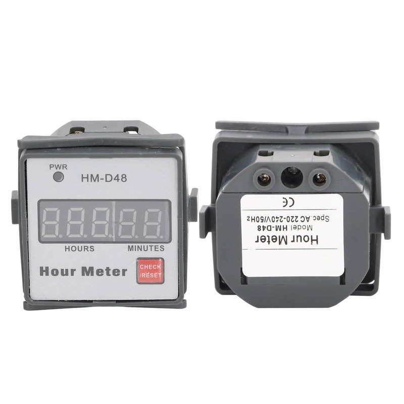 Hour Meter Digital Display Timer ABS Gauge 0‑999.99 Hours Timing