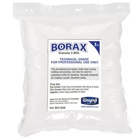 Borax Melting Flux for Jewelry Casting Melting Gold Glaze Dish Crucible 1 Pound Granular By Waymil