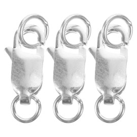 TEHAUX 6 Piezas De Langosta De Plata De Ley 925 Conectores Para Pulseras Y Collares Accesorios Para Joyería De Bricolaje Tamaño 0.59In Kit De Fabricac