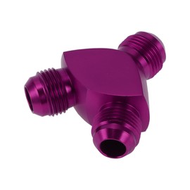 RATCHROLL 1 Pcs Universal Male Flare Reducer Hose Fitting Adapter AN8-AN8-AN8 Fuel Line Connector Aluminum Purple
