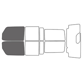 Rvinyl Window Tint Kit Compatible with Jeep Wrangler 2018-2024 (4 Door, JL) - Front Precut Kit - 35%