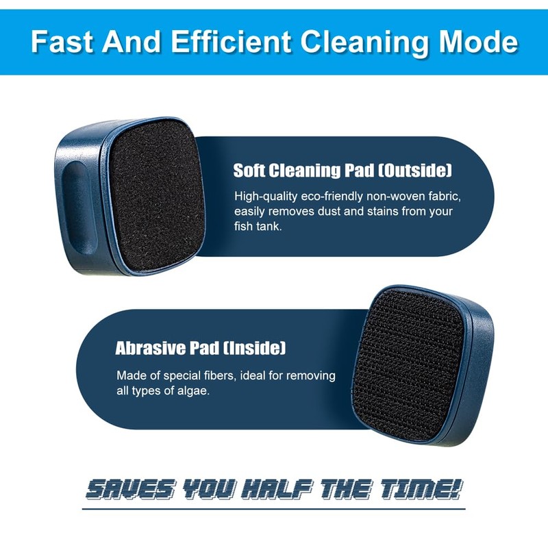 DaToo Aquarium Mini Magnetic Scrubber Scraper Small Fish Tank Cleaner