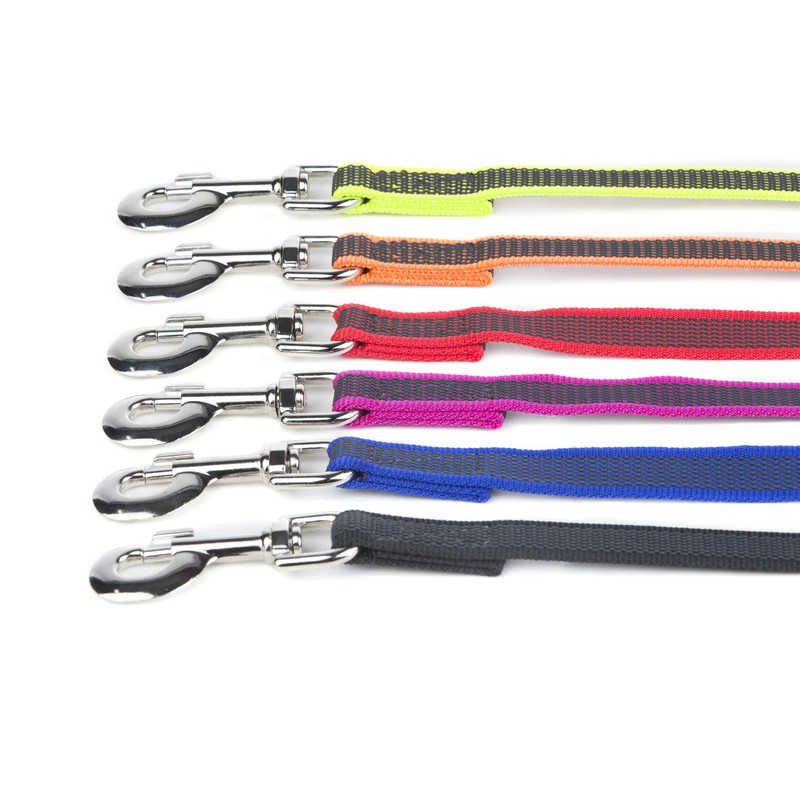 Julius-K9 Colour and Grey Rubber Lead, adjustable