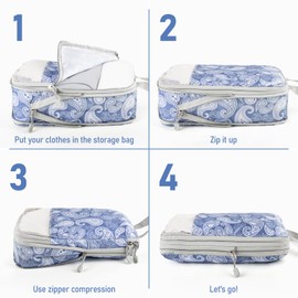 Compression Suitcase Organiser for Backpack Compression Packing Cubes Packing Cubes Suitcase Organiser Packing Bags Clothes Bags (D)