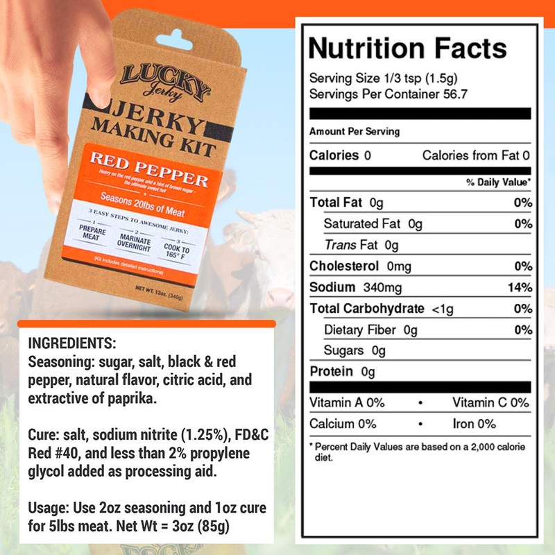 Lucky Jerky Red Pepper DIY Jerky Seasoning Kits - Seasons