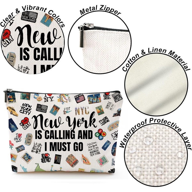 XYZONE Mix Makeup Bag, white, New York