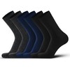 DarkCom Mens Socks 9-11 Multipack, Black Gray Navy Blue Socks,