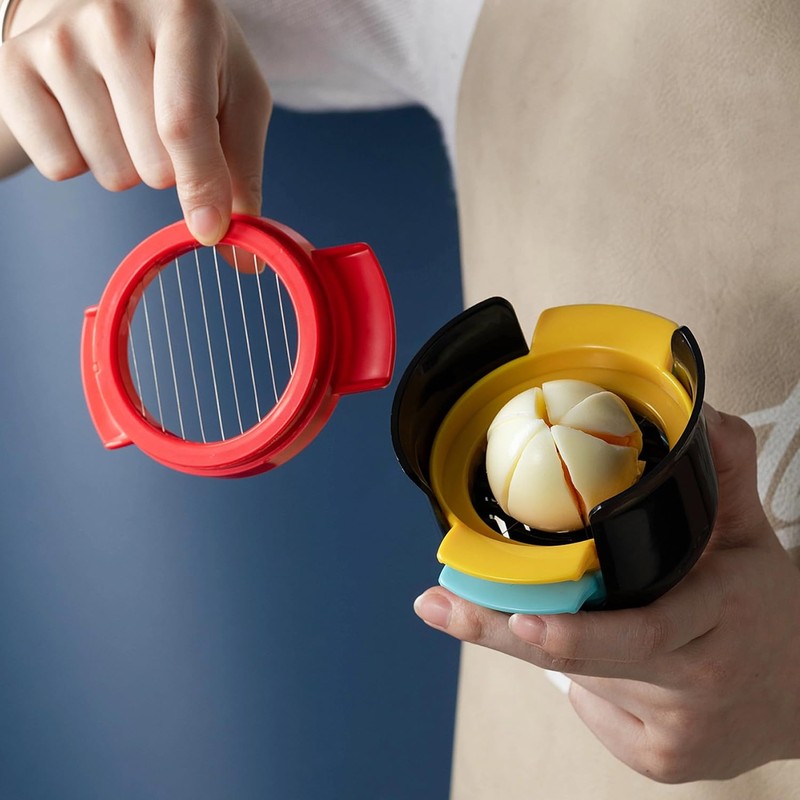 3 in 1Egg Slicer for Boiled Eggs Egg Cutter Egg