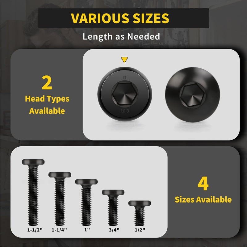 1/4-20 x 3/4"(25 Pack) Flat Head Hex Socket Cap Screws