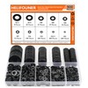 900 Pieces Black Zinc, HELIFOUNER Flat Washers Assorted Kit, Flat