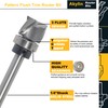 Spiral Pattern Flush Trim Router Bit 1/4" Shank, Solid Carbide