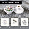 Artinhand 4 Pack Colorful Tulip Cabinet Knobs for Kitchen Bathroom