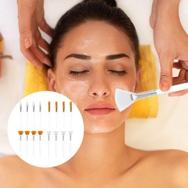 VICASKY 16piezas Pinceles Faciales Portátiles Para Máscara Brochas Planas y Abanico Suaves Para Aplicador De Barro y Maquillaje Herramientas Cosméticas Para Cuidado Facial