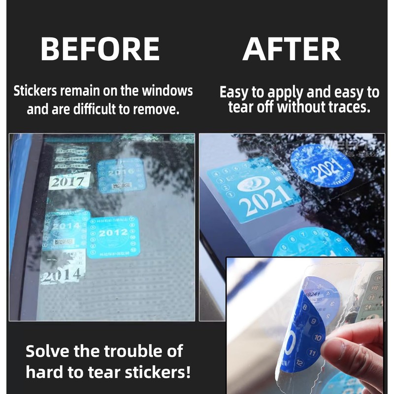 Car Windshield Sticker, Windshield Applicator, Clear Window Cling for Car