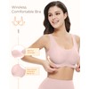 Falorda Pullover Wireless Bras for Women, Seamless Full Coverage Comfortable