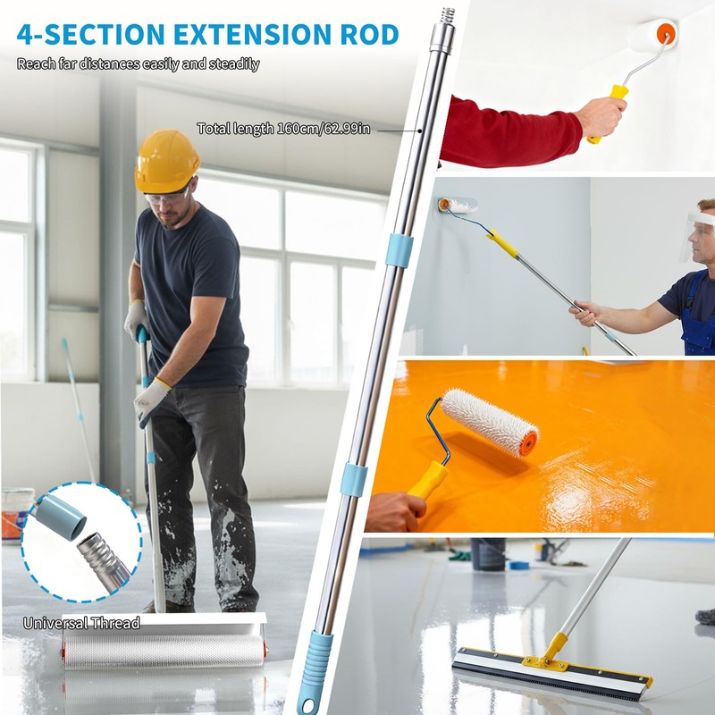 Complete Self Leveling Cement Tool Kit, Professional Epoxy Floor Kit