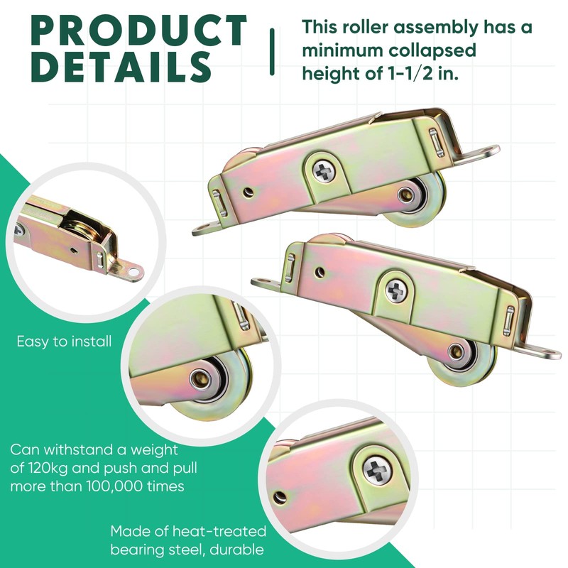 Heavy Duty Sliding Patio Door Roller Assembly 1-1/4 Inch Roller