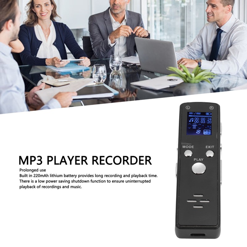Digital Voice Recorder Noise Reduction 220mAh MP3 Player Recorder Portable