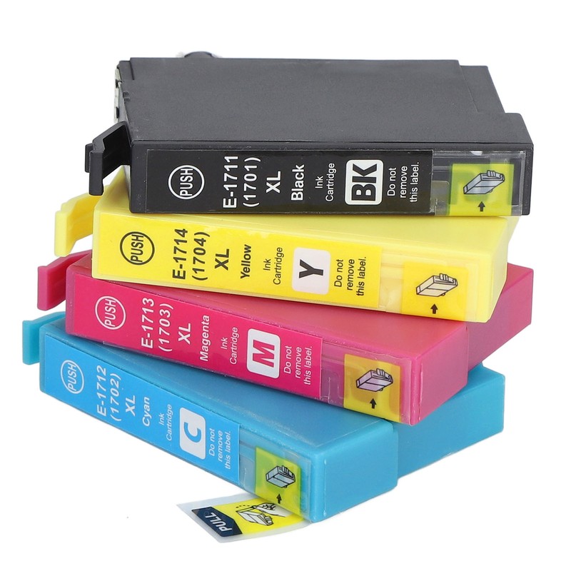 4PCS Printer Ink Cartridge Colorfast Clear Printing Large Capacity Ink