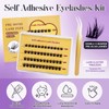 Aodes 5D Self Adhesive Eyelashes, No Glue Needed False Lashes