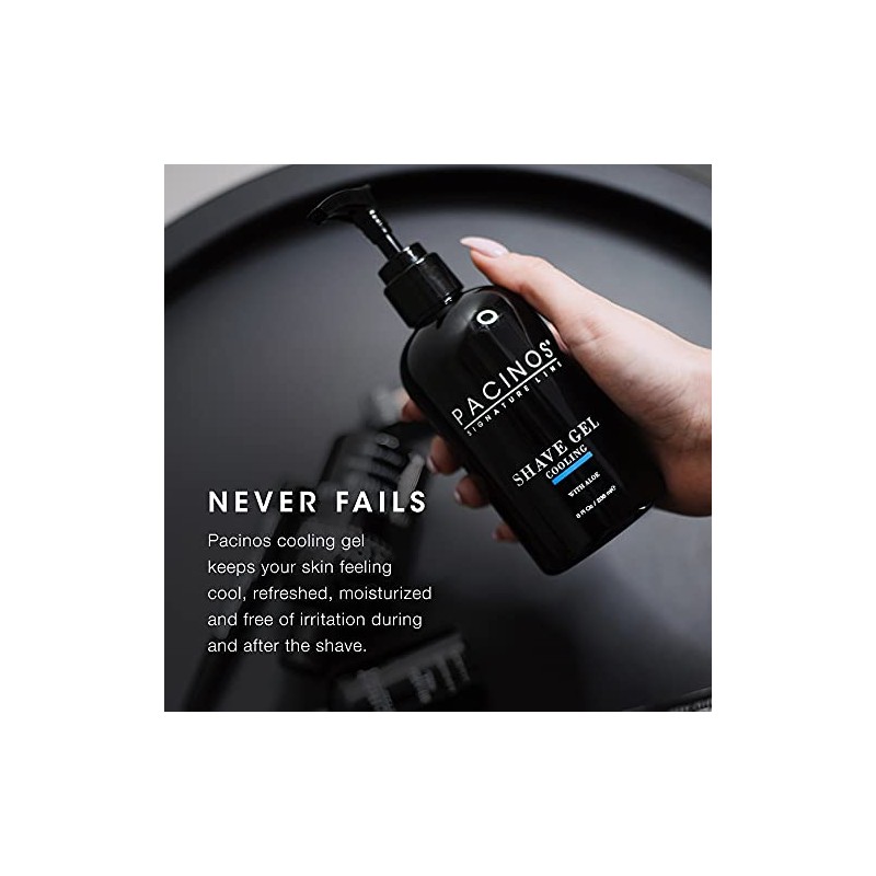 Pacinos Shave System Cooling Shave Gel, 8 Ounce