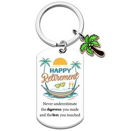 UVIBEW Retirement Gifts for Women Adult 2026 Happy Retirement Gift for Men Goodbye Keychain Retired Gift for Woman Farewell Gifts for Coworkers