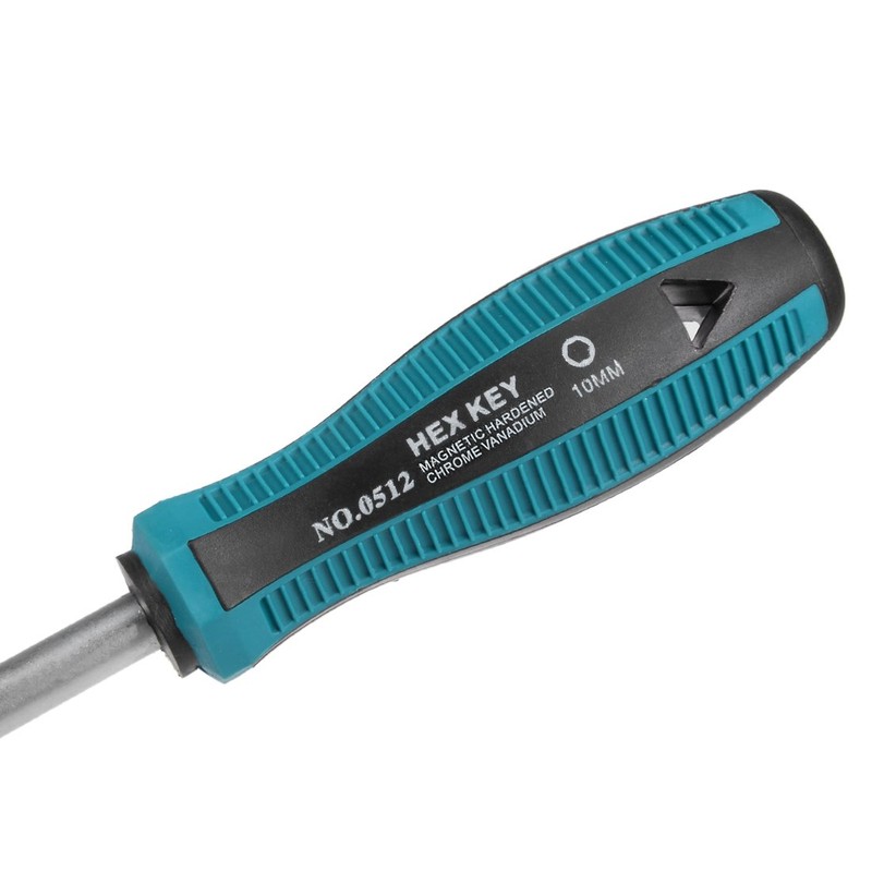sourcing map 10mm Non-Magnetic Tip Six Point Hex Nut Driver